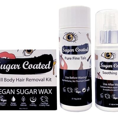 Sugar Coated Waxing Pack - choice of wax, Pure Fine Talc & Soothing Mist