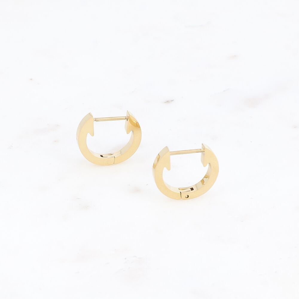 Kleine Creolen – ovaler Edelstahlring