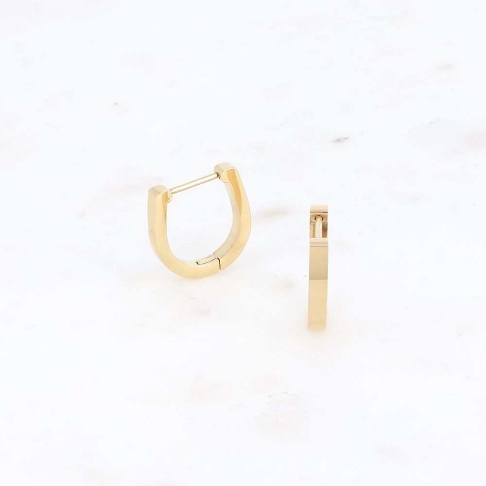 Orecchini a cerchio - anello a forma di U in acciaio inossidabile