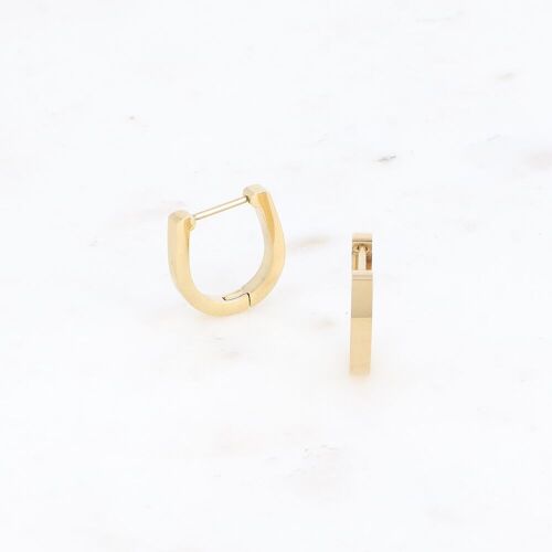 Créoles - anneau forme U en acier inoxydable