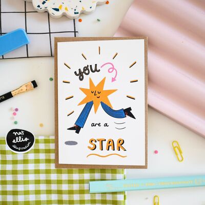 You Are A Star- Thank You & Celebration Greeting Card
