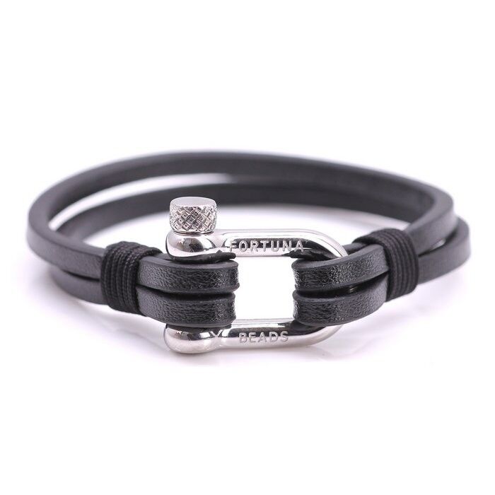 Nautical L1 schwarzes Leder