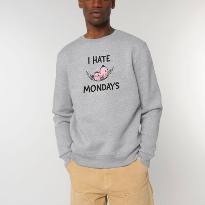 SUDADERA HOMBRE CHINA GRIS ODIO LOS LUNES