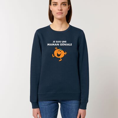 SWEAT NAVY FEMME JE SUIS UNE MAMAN GENIALE