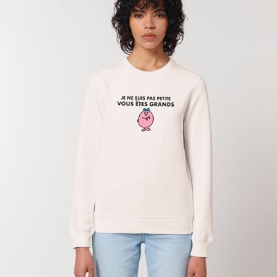 VINTAGE WHITE WOMEN'S SWEATSHIRT I'M NOT SMALL YOU'RE TALL