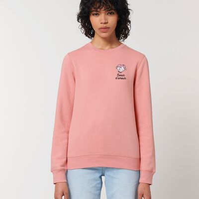 FELPA CANYON ROSA DONNA SISTER OF LOVE HEART
