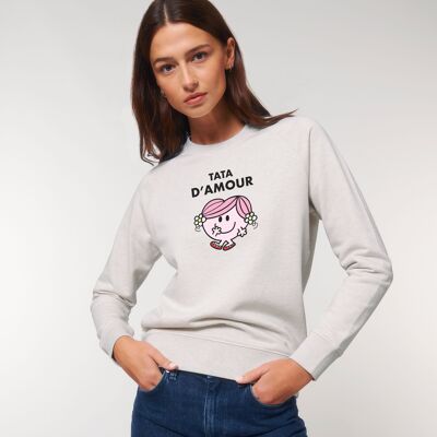 FELPA DONNA TATA D AMOUR BIANCO VINTAGE