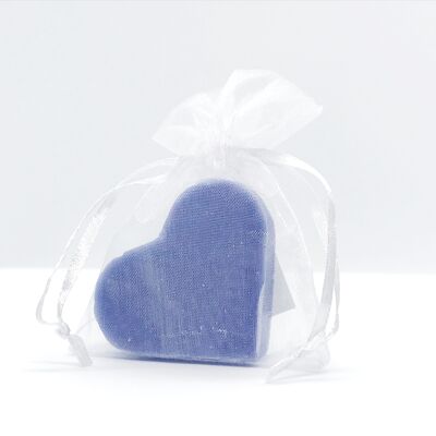 Heart soap with organic shea butter and lavender