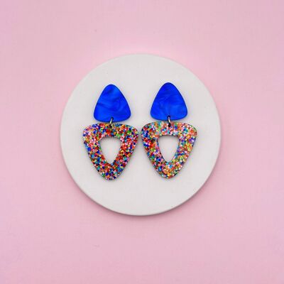 Gisèle Earrings - Blue / Confetti