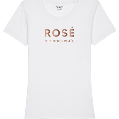 Maglietta da donna - Pink Please - White - Rose Gold