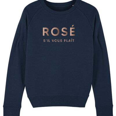 Sweat Femme - Rosé S'il vous plaît - Navy - Or Rose