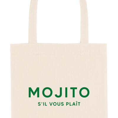 Borsa Tote - Mojito Please - Ecru - Velluto Verde