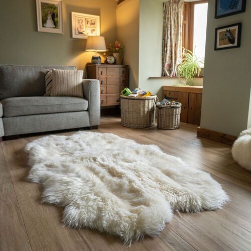 Natural Quad Sheepskin Rug 190-200cm