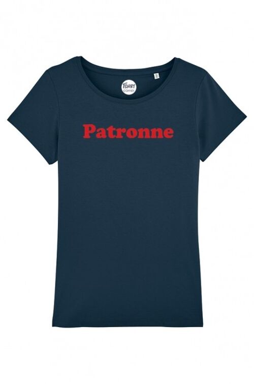 T-Shirt Femme - Patronne - Navy - Velours Rouge
