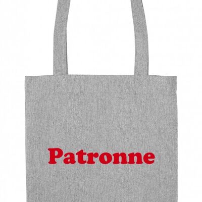 Tote Bag - Patronne - Gris - Velours Rouge