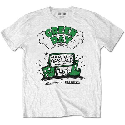 Green Day T Shirt - Welcome To Paradise
