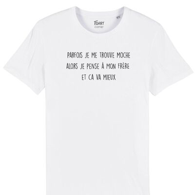 T-Shirt Homme - Parfois Moche Frère - Blanc