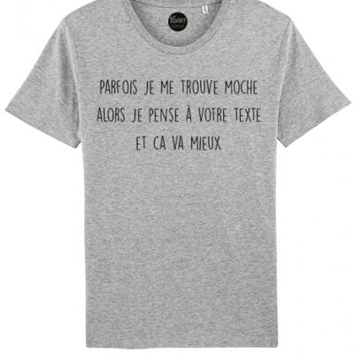 T-Shirt Homme - Parfois Moche Frère - Gris