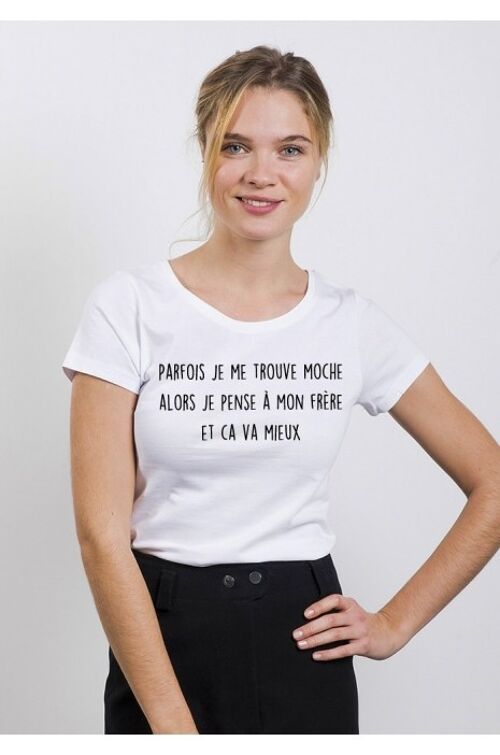T-Shirt Femme - Parfois Moche Frère - Blanc