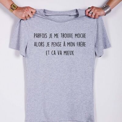 T-Shirt Femme - Parfois Moche Frère - Gris