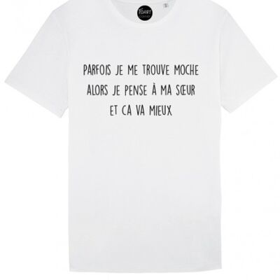 T-Shirt Homme - Parfois Moche Soeur - Blanc