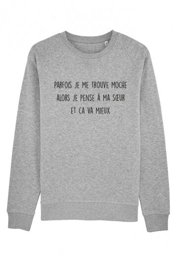 Sweat Homme- Parfois Moche Soeur - Gris