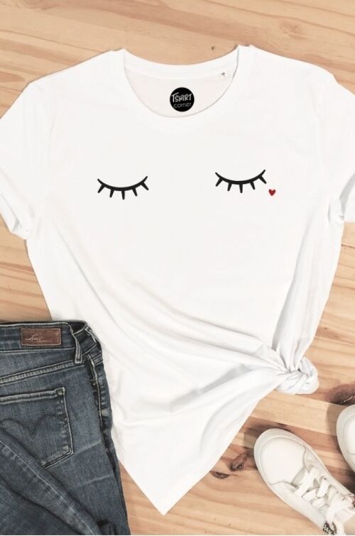 Tshirt Femme - Cils - Blanc