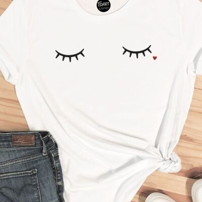 Tshirt Femme - Cils - Blanc