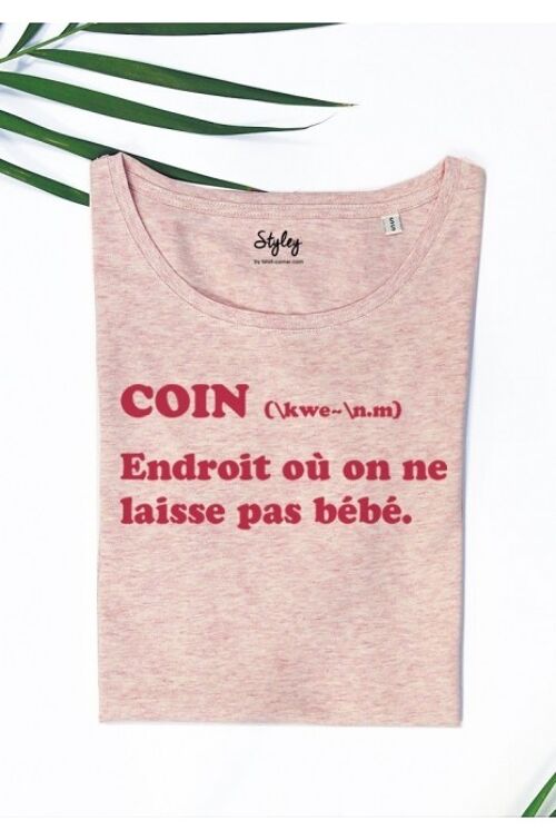 Tshirt Femme - Coin définition - Rose Chiné