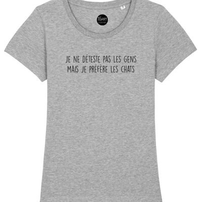 Camiseta para mujer - No odio a la gente - Gris brezo