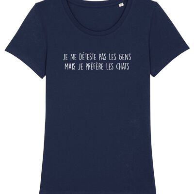 Tshirt Femme - Je deteste pas les gens - Navy