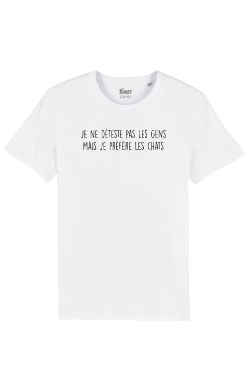 Tshirt Homme - Je deteste pas les gens - Blanc