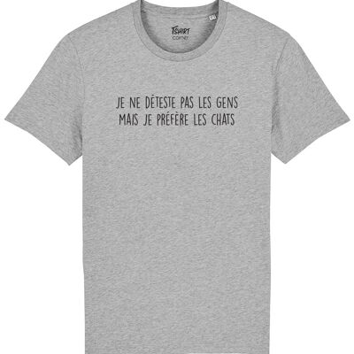 Herren T-Shirt - Ich hasse keine Menschen - Heather Grey