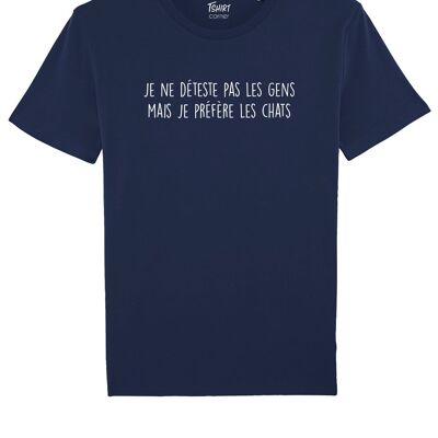 Camiseta para hombre - No odio a la gente - Azul marino