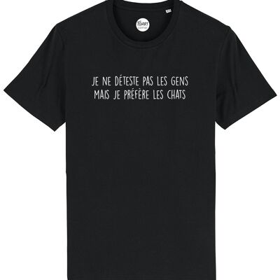 Camiseta para hombre - No odio a la gente - Negra