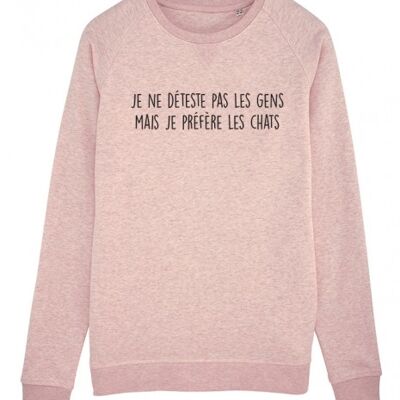 Damen Sweatshirt - Ich hasse Menschen nicht - Heather Pink