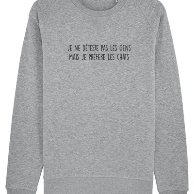 Felpa da uomo - Non odio le persone - Heather grey