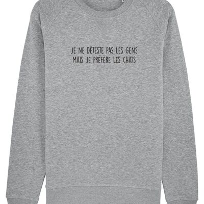 Men's sweatshirt - I don't hate people - Heather gray
