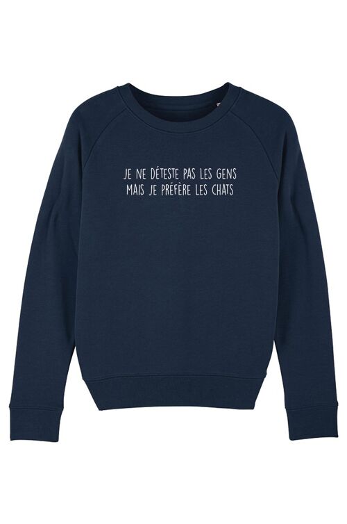 Sweat Homme - Je deteste pas les gens - Navy