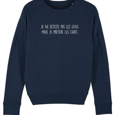 Men's Sweatshirt - I Don't Hate People - Navy