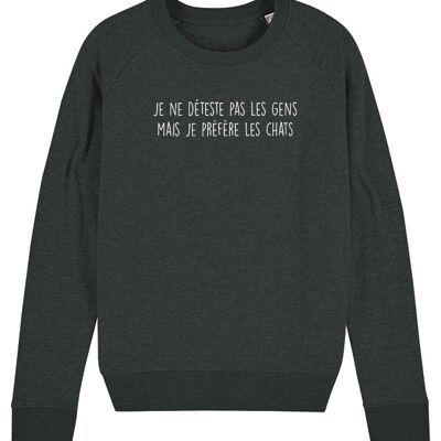 Men's Sweatshirt - I Don't Hate People - Black