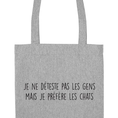 Tote Bag - I don't hate people - Gray
