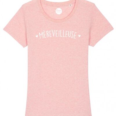 Damen T-Shirt - Mèreveilleuse - Pink Meliert