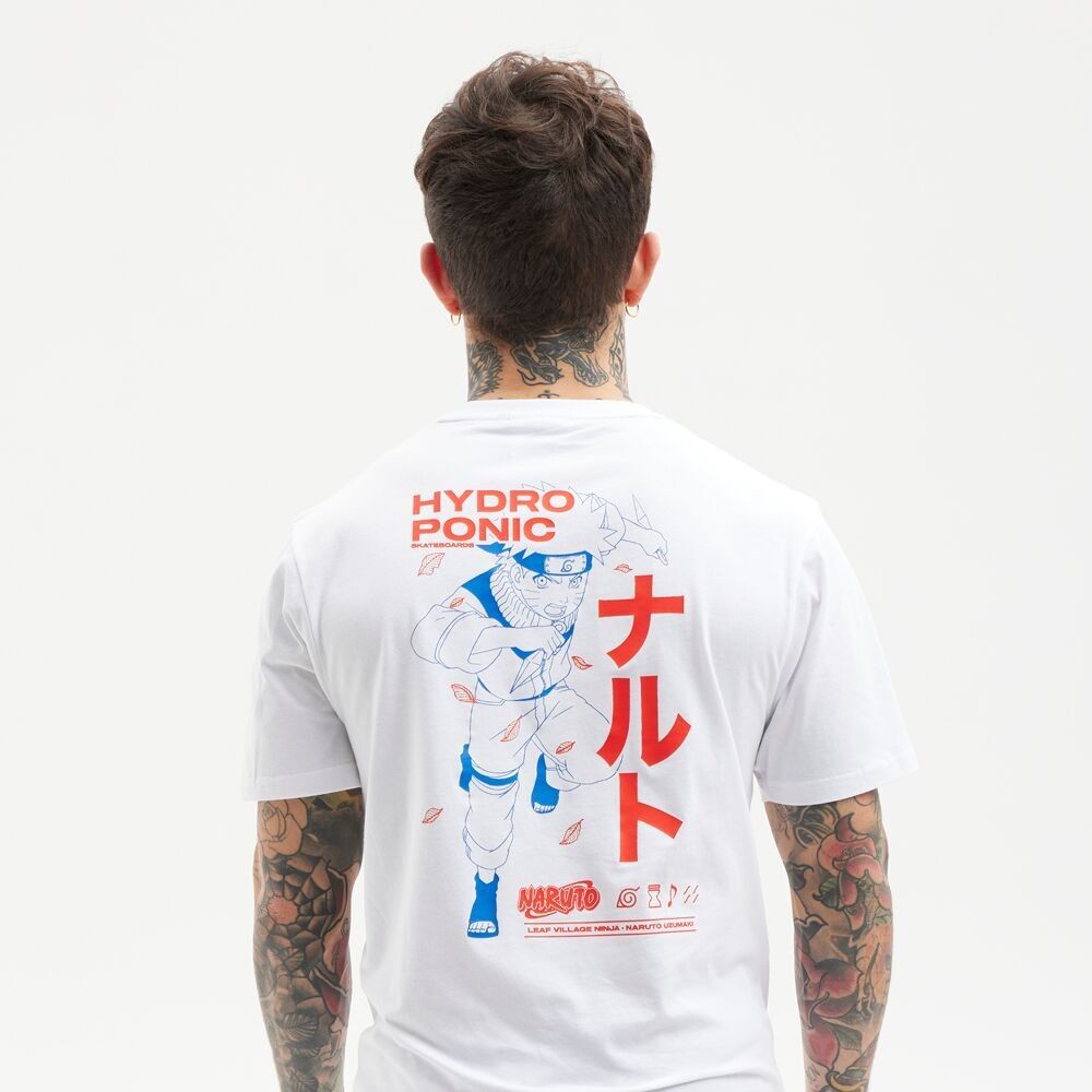 Hydroponisches T-Shirt NA506-01 Naruto Leaf Village Weiß