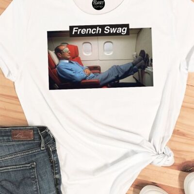 Tshirt Femme - French Swag - Blanc