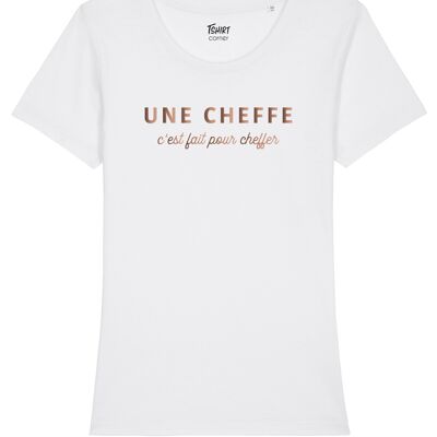 Maglietta da donna - A Chef for Cheffer - Bianca - Oro rosa