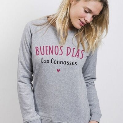 Woman Sweatshirt - Buenos dias las conasses - Gray