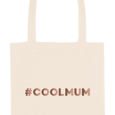 Borsa Tote - #CoolMum - Ecru - Oro Rosa