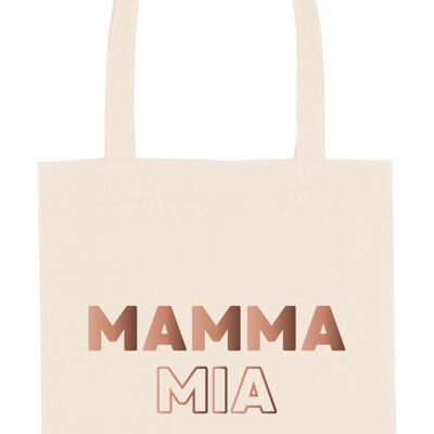 Tote Bag - Mamma Mia - Ecru - Or Rose