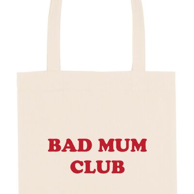 Tote Bag - Bad Mum Club - Ecru - Red Velvet